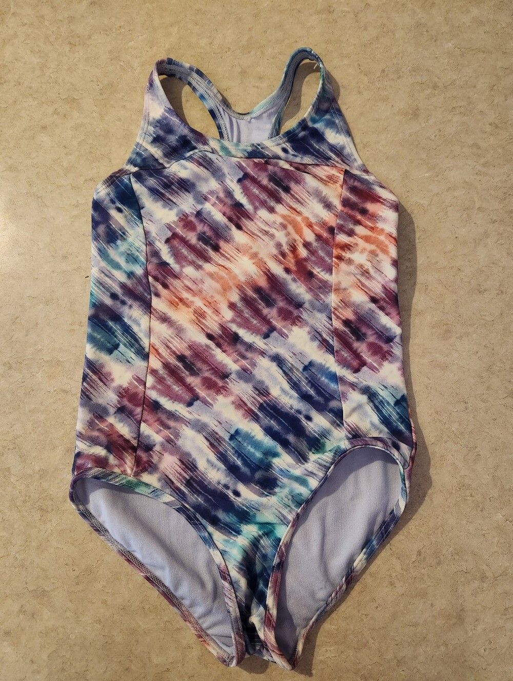 Athleta Girl Multi-Color Tie-Dye One-Piece Swimsuit